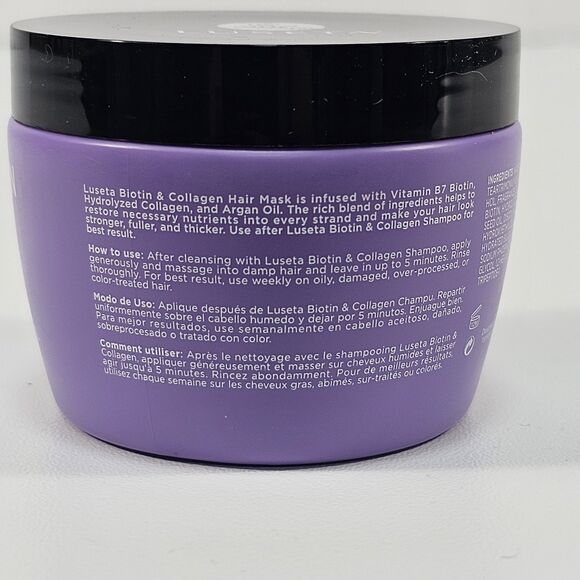 Luseta Biotin & Collagen Hair Mask Treatment 100mL Jar for Dry Thin Hair New - Picture 3 of 6